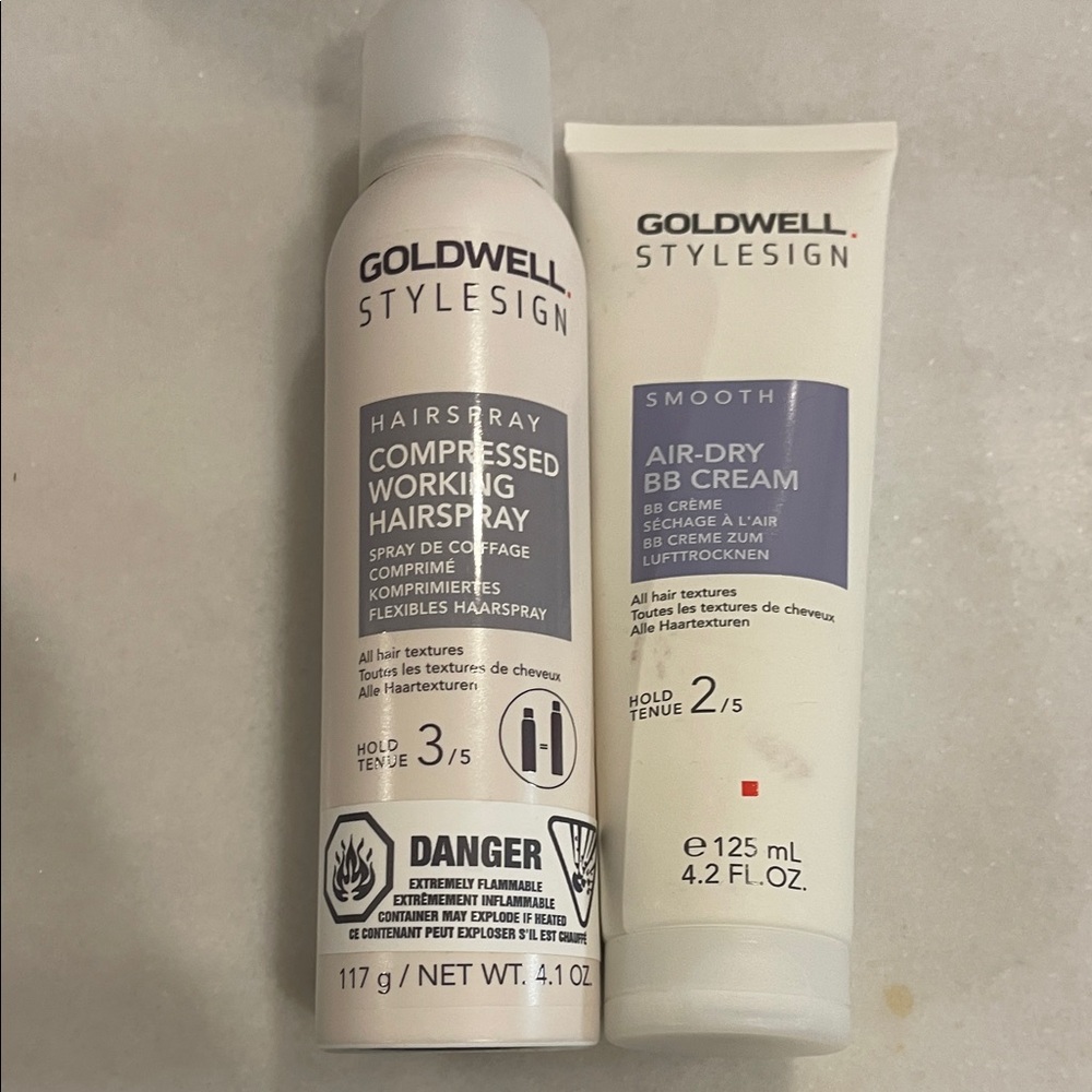 Goldwell Stylesign Hairspray and Air Dry BB Cream Set (Brand New)